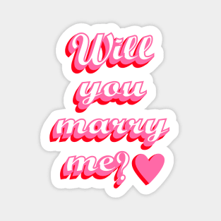 Marriage Proposal, Pink and Red, Heart Sticker